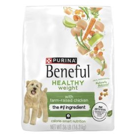 Purina Beneful Healthy Weight Dry Dog Food Farm Raised Chicken 40 lb Bag