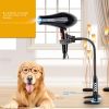 Hands-Free Hair Dryer Stand Aluminum Alloy Gooseneck Pet Dog Grooming Table Hair Dryer Clip