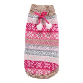 Christmas Sweet Baby Cat and Baby Dog Hair Ball Warm Knit (Type: PinkS)