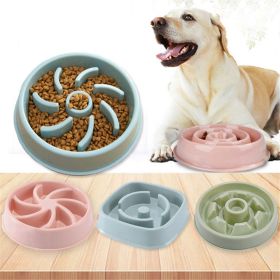 Plastic Pet Dogs And Cats Choke Prevention Slow Food Bowl (Color: Pink, Style: Hills)