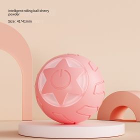 Ai Wo Pet Intelligent Rolling Ball, Cat Toy Ball, Pussy Cat Ball, Bite Resistance, and Relief for Pussy Pet Toy Ball Wholesale Cross border (Specifications: Neutral English packaging, colour: Star Rolling Ball - Pink)