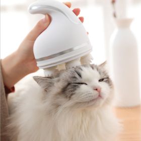 Pet Head Massager Multifunctional Household Electric (Specification: White, Item No: Pet Head Massager)