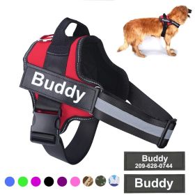 Personalized Dog Harness NO PULL Reflective Breathable Adjustable Pet Harness Vest For Small Large Dog Custom Patch Pet Supplies (Color: Purple, size: XXL)