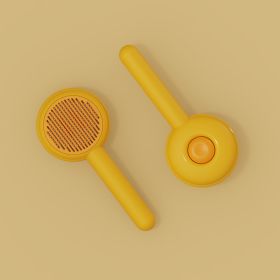 Ai Wo Pet Comb Cat Hair Comber Dog Needle Comb Hair Removal and Float Removal Cat Supplies Wholesale One Piece (colour: Burger Comb - Lemon Yellow)