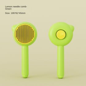 Pet comb Cat comb Needle comb Row comb Cat hair comb Knot comb Cat brush Brush comb Pet comb Float comb Wholesale (Specifications: Lemon Comb - Green)