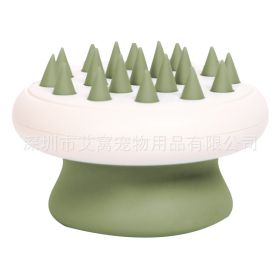 Ai Wo Cat Comb Pet Hair Removal Dog Hair Float Bathing Massage Brush Pet Supplies Wholesale One Piece (Specifications: Fruit Green Peak Massage Comb)