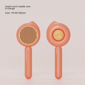 Pet comb automatic hair removal comb Cat comb Knotted hair removal comb Self cleaning comb Cross border wholesale (Specifications: Little Conch Comb - Orange)