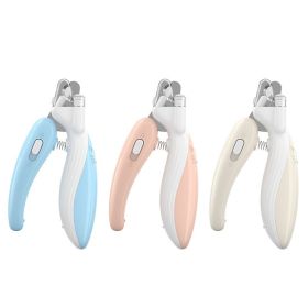 Ai Wo Pet Nail Clipper, Dog Nail Knife, Cat Nail Pliers, LED Electric Nail Grinder, and Pet Products Are Popular (Specifications: Light blue, colour: Little Whale)