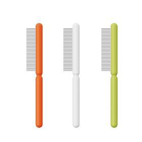 Ai Wo Pet Comb Cat Row Comb Dog Comb Special Stainless Steel Dense Teeth to Remove Floating Hair One Piece for Cross border Shipping (Specifications: orange, colour: Stick Ice Teeth)