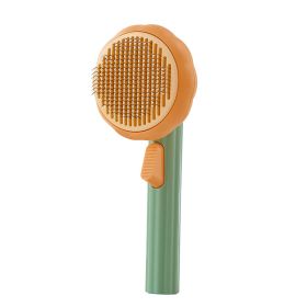 Pumpkin comb, pet comb, cat comb, pet brush, dog needle comb, floating hair remover, pet products, cross-border (colour: Pumpkin Comb - Green)