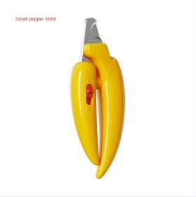 Ai Wo Pet Nail Knife Cat Nail Clipper Dog Nail Pliers LED Electric Nail Grinder Pet Products Wholesale (Specifications: Pepper Yellow - MINI)