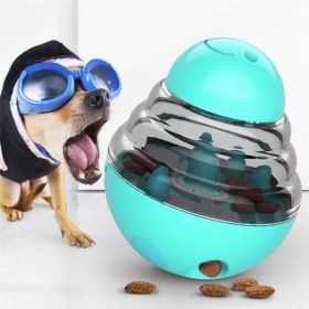 Interactive Puppy Dog Slow Feeder Tumbler Toy (Color: Blue)