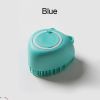 Softness Silicone Pet Brush for Dog; Dog Hair Massage Bath Brush with Shower Gel Dispenser