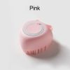 Softness Silicone Pet Brush for Dog; Dog Hair Massage Bath Brush with Shower Gel Dispenser