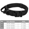 Tactical Dog Collar With Handle; Military Heavy Duty Dog Collars For Medium Large Dogs