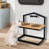 Adjustable Heights Elevated Dog Bowl Feeder Stand