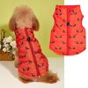 Cartoon Cardigan Waistcoat with Zipper Tractive Hole for Dogs