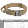 Tactical Dog Collar With Handle; Military Heavy Duty Dog Collars For Medium Large Dogs