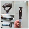 Grooming Brush for Pet Dog Deshedding Tool Rake Comb Fur Remover Reduce 2-Side Dematting Tool for Dogs Grooming Brush Double Sided Shedd