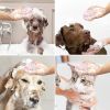 Softness Silicone Pet Brush for Dog; Dog Hair Massage Bath Brush with Shower Gel Dispenser