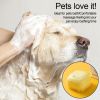 Softness Silicone Pet Brush for Dog; Dog Hair Massage Bath Brush with Shower Gel Dispenser